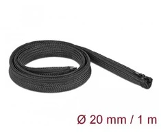 DELOCK kabelio jungtis 1M 20MM užtrauktukas juodos spalvos poliesteris