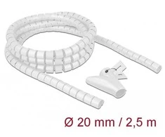 Delock Žarna spiralny su narzędziem do wciągania 2,5m x 20mm balta