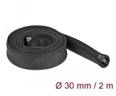 DELOCK kabelio jungtis 2M 30MM užtrauktukas juodos spalvos poliesteris