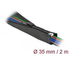 Delock medžiaginė žarna su užtrauktuku karščiui atspari 2 mx 35 mm juoda