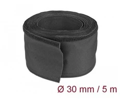 DELOCK kabelio jungtis 5M 30MM JUODA VELCRO poliesteris