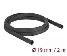 DELOCK savaime užsidarantis kabelio įvorė 2M 19MM JUODA POLIESTERIS