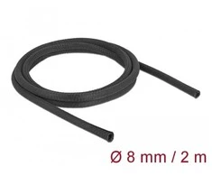 DELOCK savaime užsidarantis kabelio įvorė 2M 8MM JUODA POLIESTERIS