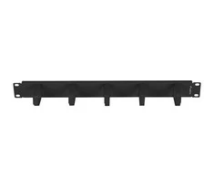 Lanberg Cable Organizer 19" 1U su 5 metaliniais B tipo laikikliais juoda