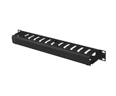 Lanberg Cable Organizer 19" 1U su A tipo dangteliu juoda