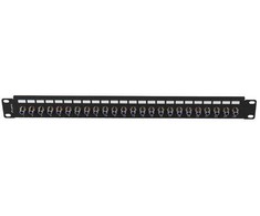 PATCH PANEL 24 PORT 1U 19" LIŠTO F TIPO VAMŠIS JUODA LANBERG