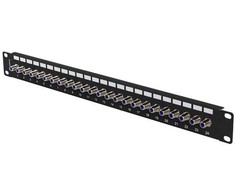 PATCH PANEL 24 PORT 1U 19" LIŠTO F TIPO VAMŠIS JUODA LANBERG