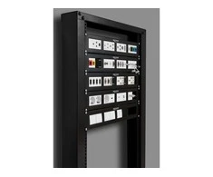DeLock Patchpanel 19 2HE mit4x 90,5x45,2mm Ausschnitt Juodas