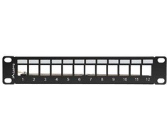 Lanberg Patch skydelis pusty 12 port 1U 10" FTPczarny