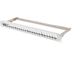 Lanberg Patch Panel tuščias 24 prievadai 1U 19" FTP Keystone pilka moduliams