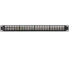 Lanberg Patch Panel tuščias 24 prievadai 1U 19" FTP Keystone juoda moduliams