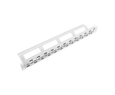 LANBERG PPKS-1224-S Lanberg Keystone Patch Panel Blank 24 port Stagged 1U with Organizer, pilkas
