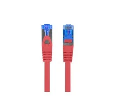 LANBERG patchcord kat.6A FTP LSZH CCA 0,5m raudona