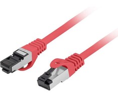 Lanberg Patchcord S/FTP kat.8.1 0,5m LSZH CU fluke passed raudona