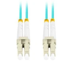 FIBER OPTIC PATCHCORD MM LC/UPC-LC/UPC DUPLEX 3.0MM OM3 50/125 LSZH 0.5M AQUA LANBERG