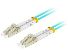 FIBER OPTIC PATCHCORD MM LC/UPC-LC/UPC DUPLEX 3.0MM OM3 50/125 LSZH 0.5M AQUA LANBERG