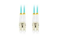 LANBERG šviesolaidinis laidas MM LC/UPC-LC/UPC dvipusis 2m LSZH om3 50/125 3.0mm aqua