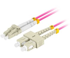 FIBER OPTIC PATCHCORD MM LC/UPC-SC/UPC DUPLEX 3.0MM OM4 50/125 LSZH 5M PURPLE LANBERG