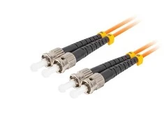 FIBER OPTIC PATCHCORD MM ST/UPC-ST/UPC DUPLEX 3.0MM OM2 50/125 LSZH 15M ORANŽINĖ LANBERG