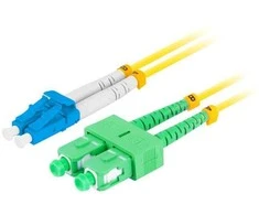 Lanberg światłowodowy SM LC/UPC - SC/APC duplex 2.0m geltona