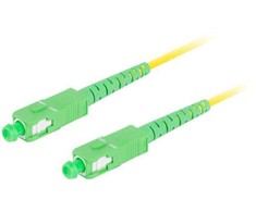 LANBERG Šviesolaidinis pataisas SM SC/APC-SC/APC Simplex 3.0mm LSZH G657A1 0.5m Geltonas