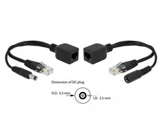 Delock pasyvus PoE adapterio rinkinys RJ45 DC 5,5 x 2,5 mm