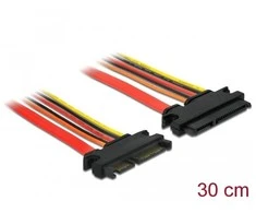 DeLock 84919 SATA kabelio 22 kontaktų kištukas / SATA 22 kontaktų lizdas 30 cm
