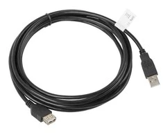 LANBERG CA-USBE-10CC-0030-BK extension cable USB 2.0 AM-AF 3m juodas