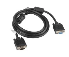 LANBERG CA-VGAC-10CC-0018-B+ ilgintuvas VGA M/F ekranuotas feritu 1,8 m storio