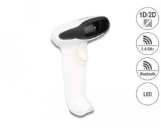 „DeLOCK“ brūkšninių kodų skaitytuvas 1D ir 2D, skirtas 2,4 GHz dažniui, „Bluetooth“ arba USB – baltas, nešiojamas brūkšninių kodų skaitytuvas, 1D/2D, CMOS, „Codabar“, kodas 128, EAN-13, EAN-8, įterptas 2 iš 5, PDF417, kodas 39, duomenų matrica, mikro QR kodas, QR kodas, 752 x 480 pikselių
