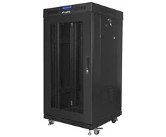 LANBERG stovo spintelė 19 colių laisvai pastatoma 22U/600X600 plokščia pakuotė su tinklinėmis durelėmis LCD Juodas V2