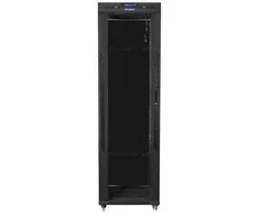 Lanberg grindų statoma rack spintelė 19" 42U 600x1200 juoda stiklinių durų LCD