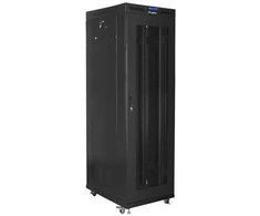 Lanberg grindų spintelė 19" 42U 800x800 juoda perforuotos durelėmis LCD