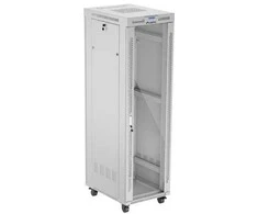 LANBERG laisvai pastatoma stelažinė spintelė 19/42U 600x800 stiklinių durelių LCD plokščias komplektas pilkas V2