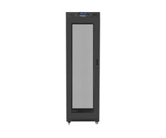 LANBERG laisvai pastatomas stovas 19 colių spintelė 42U 600x600 tinklelio durys LCD plokščias paketas juodas