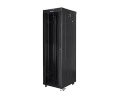 LANBERG laisvai pastatomas stelažas 19 colių spintelė 42U 600x800 stiklinių durų LCD butas juodas