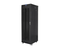 LANBERG stovo spintelė 19 colių 42U 600x1000 juodų tinklinių durų LCD