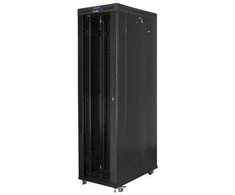 LANBERG Laisvai pastatomas stelažas 19 colių spintelė 47U 800x1200 stiklinės durys LCD plokščias paketas juodas