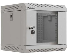 Lanberg 10 colių 4U 300x300 rutulinės pakabinamos spintelės stiklinės durys (plokščia pakuotė)