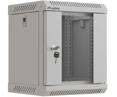 Lanberg 10 colių 6U 300x300 rutulinės pakabinamos spintelės stiklinės durys (plokščia pakuotė)