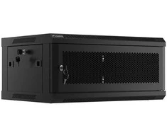 Lanberg pakabinama spintelė 19" 4U 600X450 juoda perforuotos durys