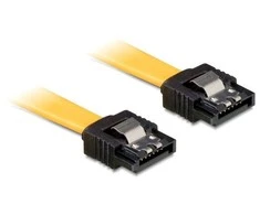 DELOCK Cable SATA 6Gb/s 20cm tiesus/tiesus metalinis