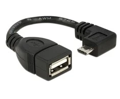 DELOCK kabelis USB micro-B ST 90 laipsnių kampu > USB-A Bu OTG 11cm