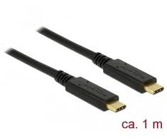 USB kabelis Delock USB-C - USB-C 1 m Juodas (85531)