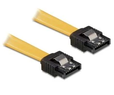 DELOCK Cable SATA 20cm geltonas tiesus/tiesus metalinis