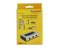 Šakotuvas DELOCK jungiklis RJ45 10/100/1000Mbps 2 prievadas