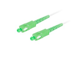 LANBERG šviesolaidinis patchcord SM SC/APC-SC/APC simplex 15m LSZH g657a2 3.0mm baltas