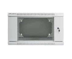 LANBERG WF02-6606-10S sieninis dvigubos sekcijų stelažas 19 colių plokščias paketas 6U/600x600mm pilkas
