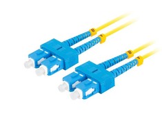 LANBERG šviesolaidinis laidas SM SC/UPC-SC/UPC dvipusis 2m LSZH g657a1 3.0mm geltonas