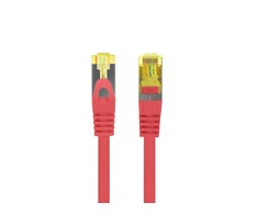 LANBERG Patchcord Cat.6A S/FTP LSZH CU 0.5m red